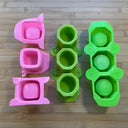 Silicone Mold Destash - Mini Square & Hexagon Pot Molds Multi-Pack