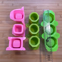 Silicone Mold Destash - Mini Square & Hexagon Pot Molds Multi-Pack