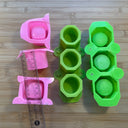 Silicone Mold Destash - Mini Square & Hexagon Pot Molds Multi-Pack