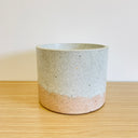 15cm Round Pot - White Speckle & Desert Tan