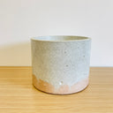 15cm Round Pot - White Speckle & Desert Tan