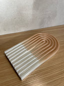 Arch Tray - Small - Tan & White Fade