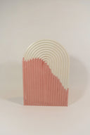 Arch Tray - Large - White & Dusty Rose
