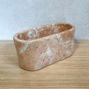 Oval Pot - Marigold & White Speckle