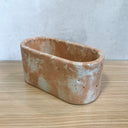 Oval Pot - Marigold & White Speckle