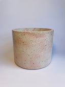 15cm Round Pot - White & Light Pink